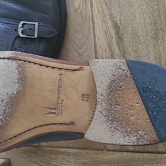 MORESCHI leather oxford double buckle flap dress shoes - Picture 8 of 9